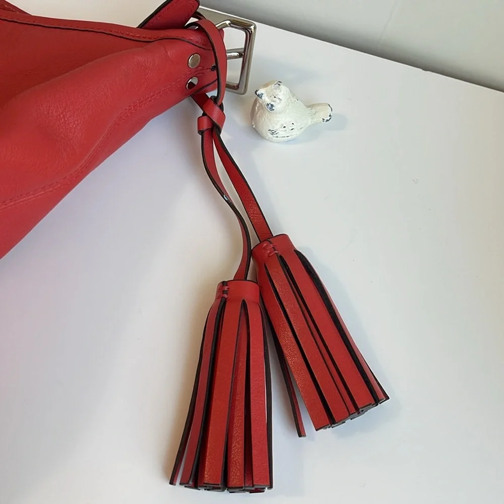 COACH Legacy Leather Duffle Bag In Coral Red